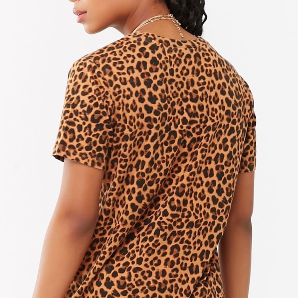 Forever 21 Leopard Tshirt Dress